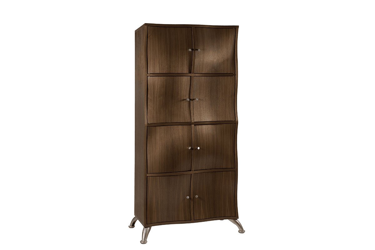 Durable wooden cabinet from the walnut, lacquered