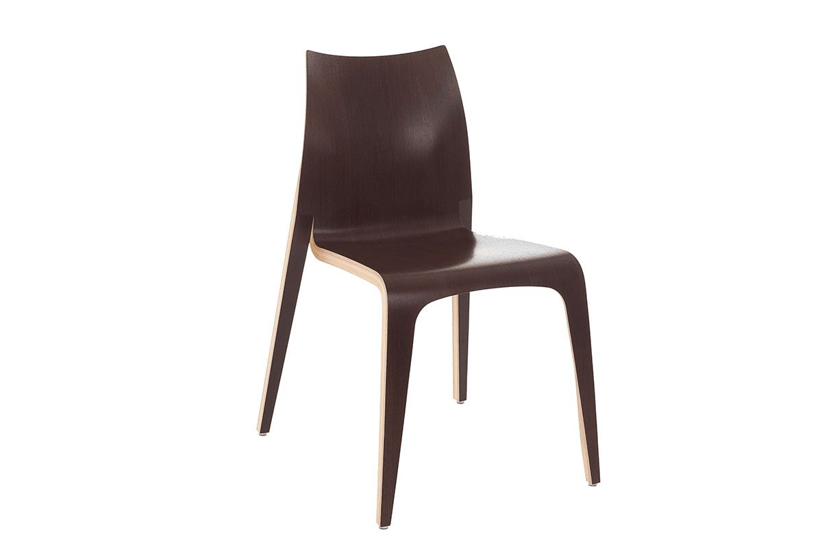 Skandinaviško dizaino kėdė iš beržas, wenge beicas