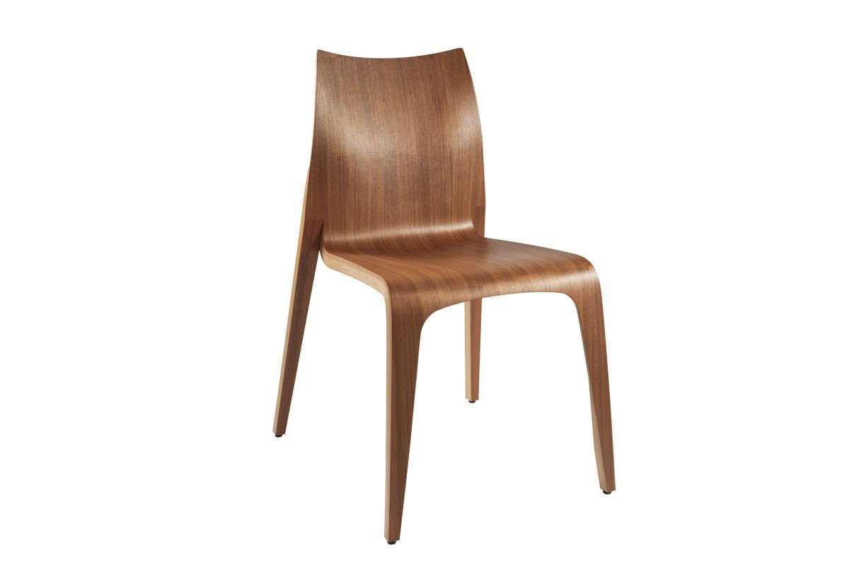 Кресло скандинавского дизайна из орехового дерева, лакированная