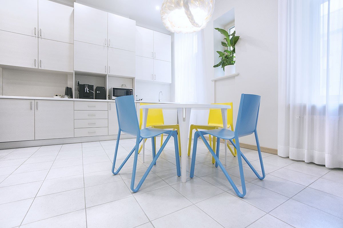 Zesty chairs and Stilett table in an office kitchen in the Old Riga (Latvia) 6866