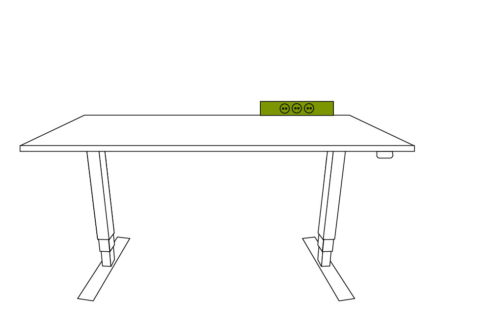 Classic elektroniski augstumā regulējams galds 11180