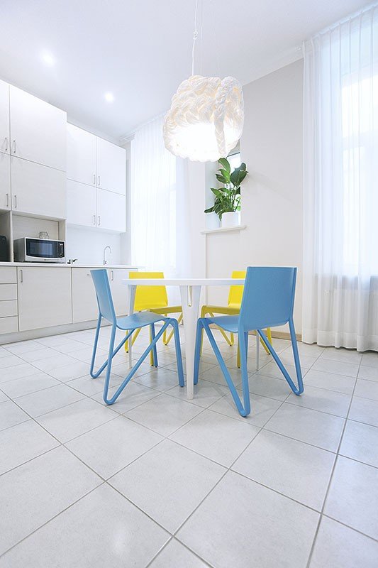 Zesty chairs and Stilett table in an office kitchen in the Old Riga (Latvia) 6864