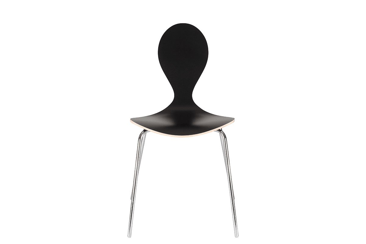 Moderni faneros kėdė, laminatas juodas