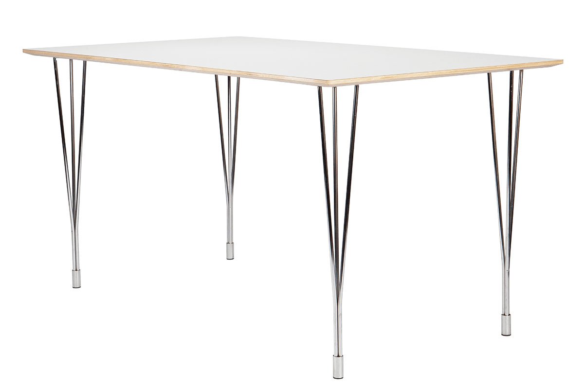 Skandinaviško dizaino stalas, laminatas baltas