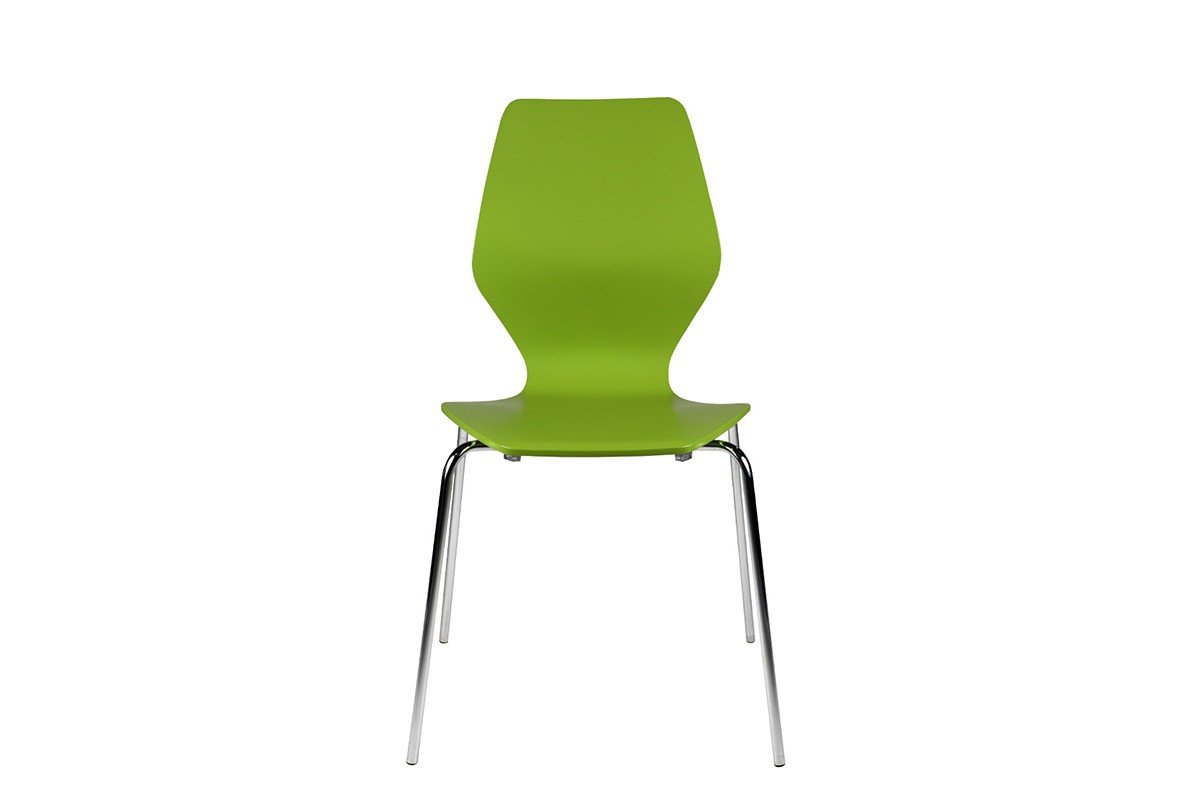 Scandinavian design chair, painted, green