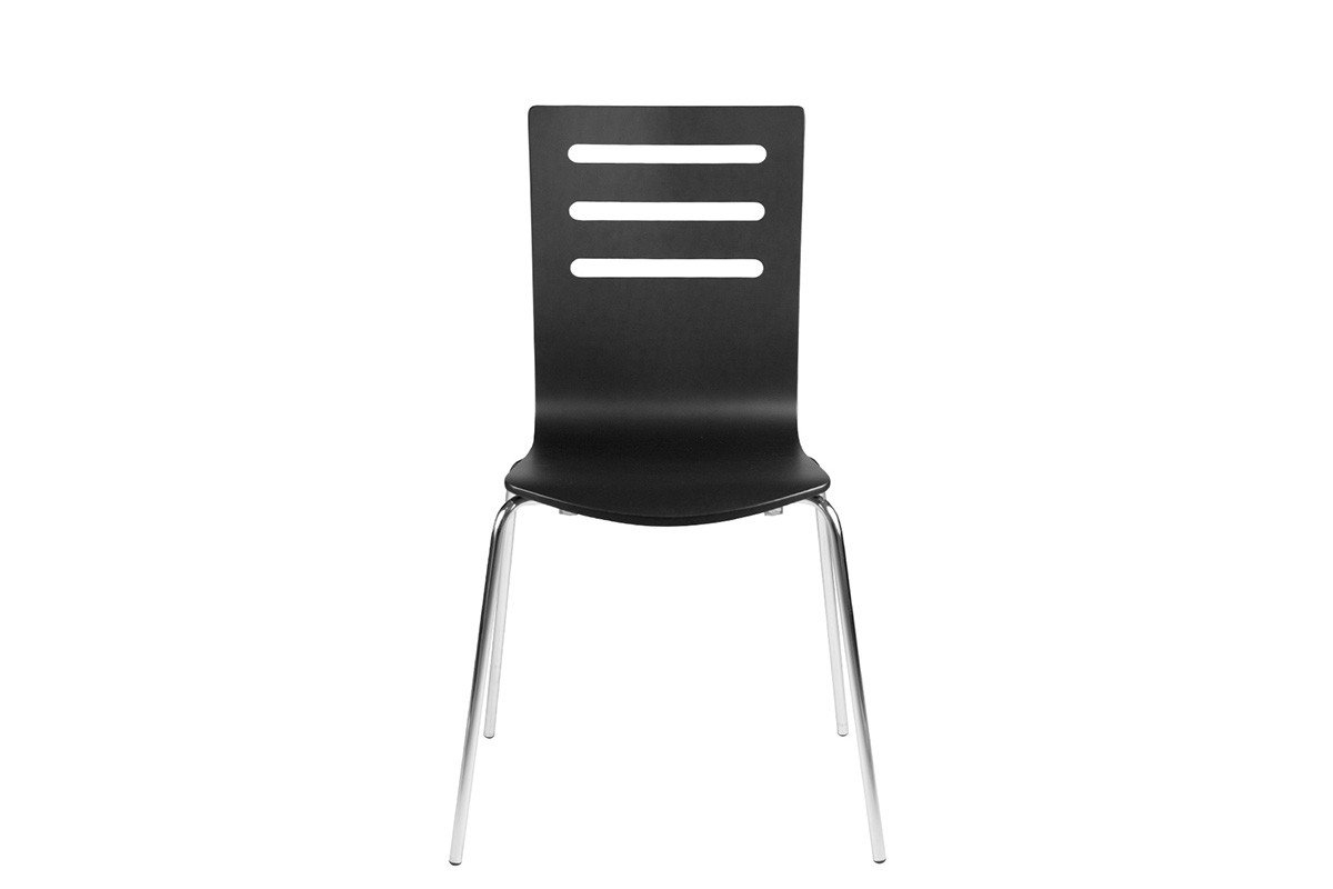 Skandināvu dizaina krēsls, krāsots, melns