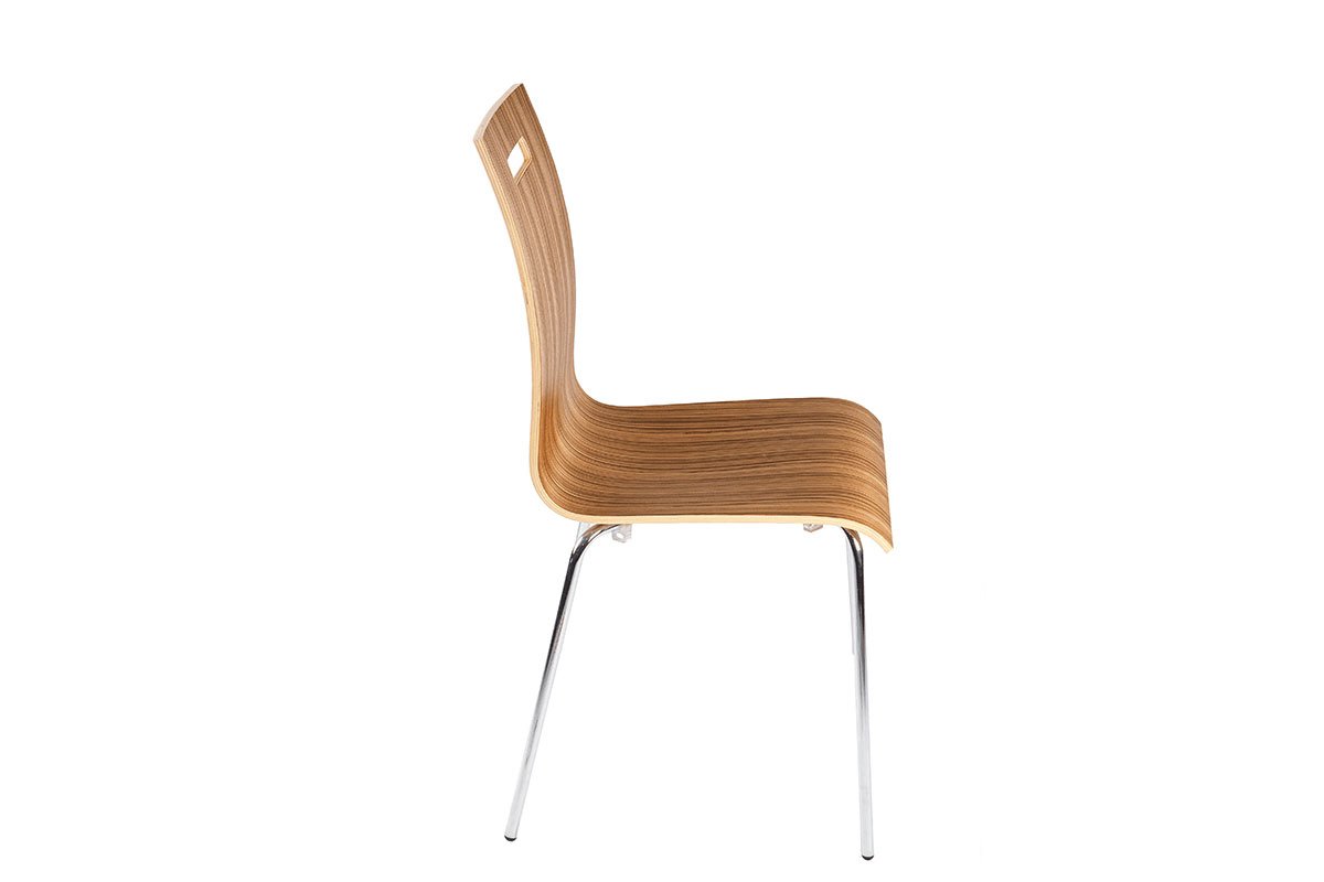 Contemporary plywood chair, zebrano, lacquered