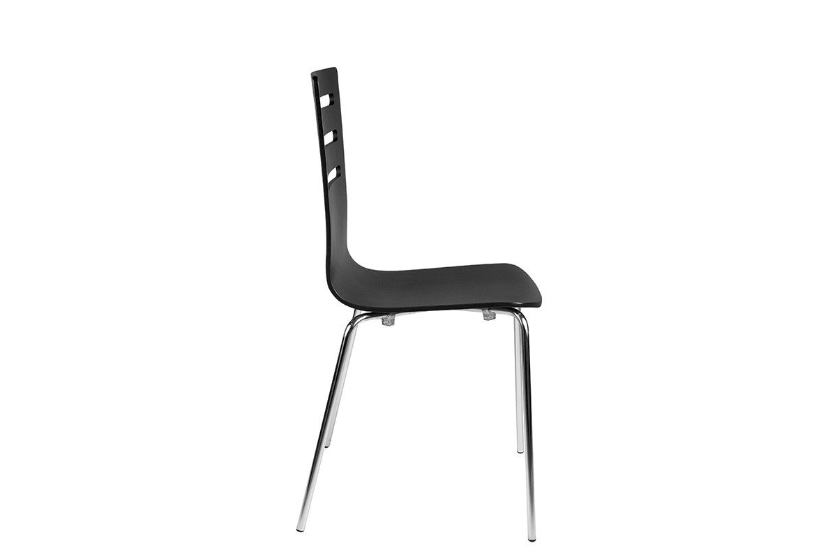 Mūsdienīgs finiera krēsls, krāsots, melns