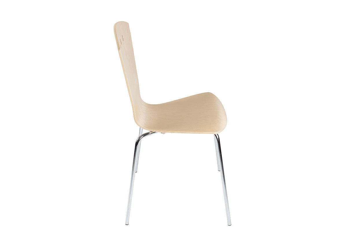 Contemporary plywood chair from the birch, lacquered