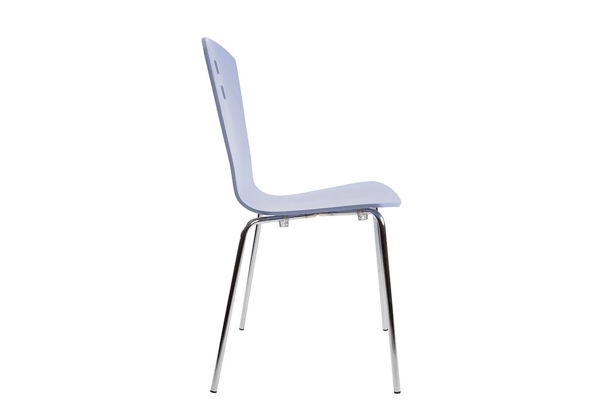 Contemporary plywood chair, painted, blue