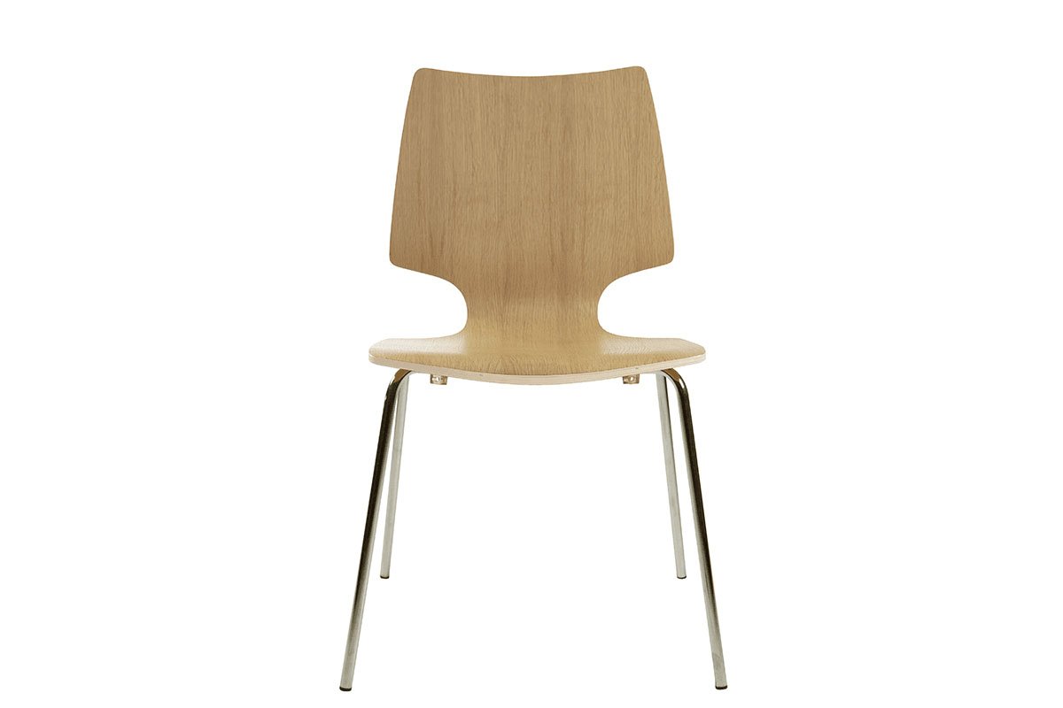 Skandinaviško dizaino kėdė iš ąžuolo, lakuotas