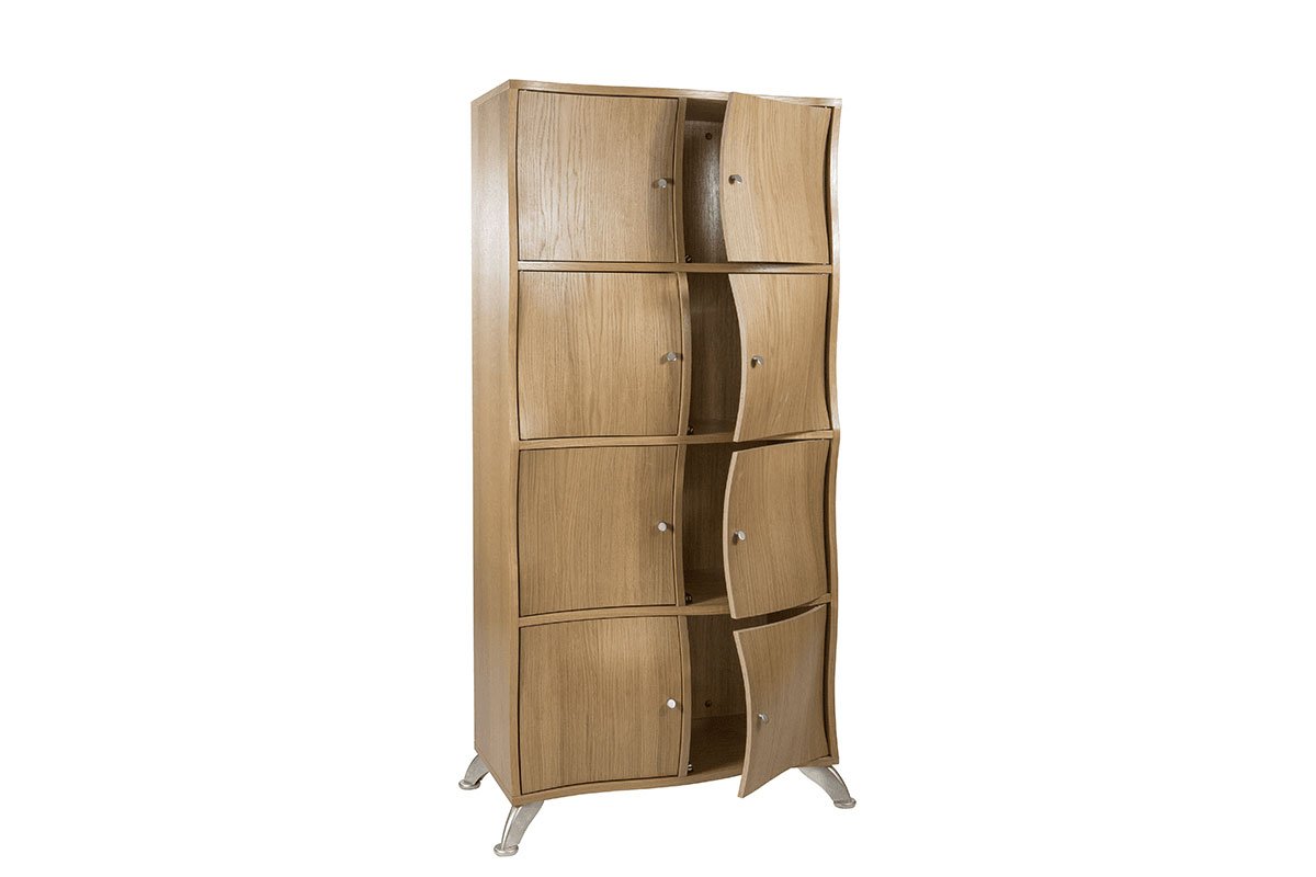 Scandinavian design cabinet from the oak, lacquered