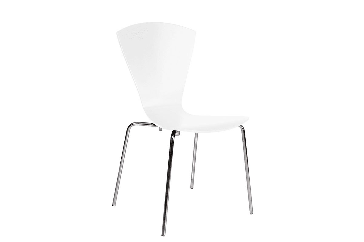 Vastupidav puidust tool, värvitud valge
