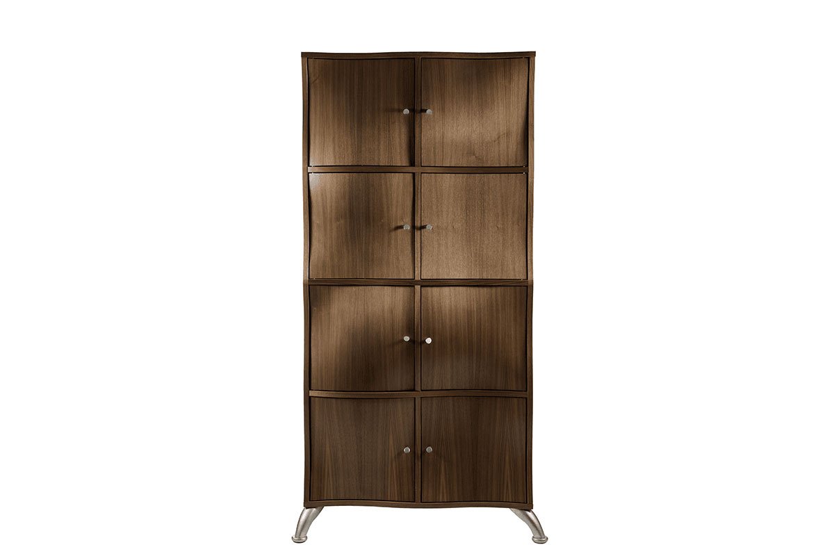 Scandinavian design cabinet from the walnut, lacquered